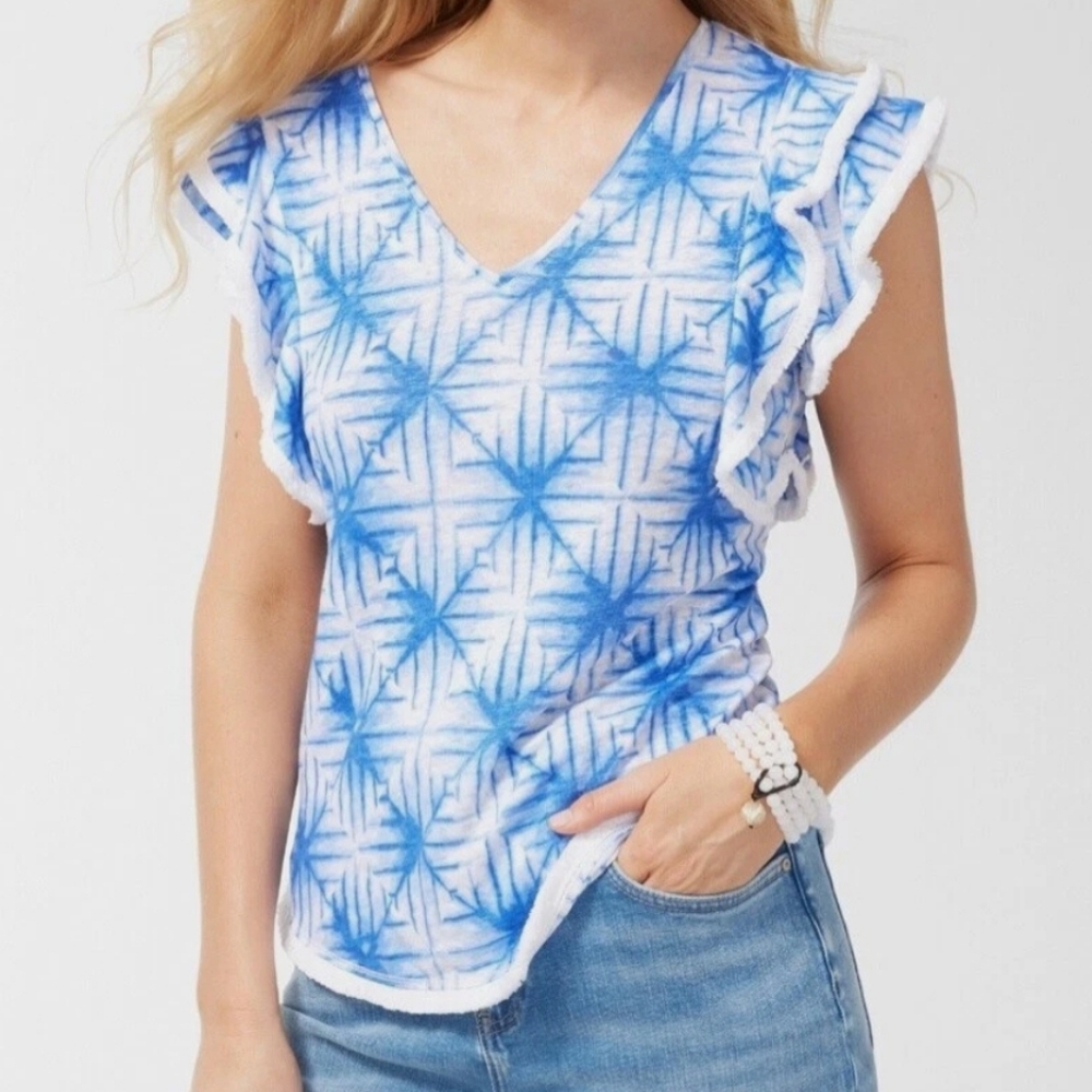 Chico's Amparo Linen Top